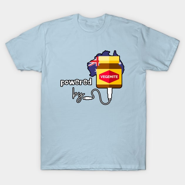 Powered by Vegemite T-Shirt by leBoosh-Designs